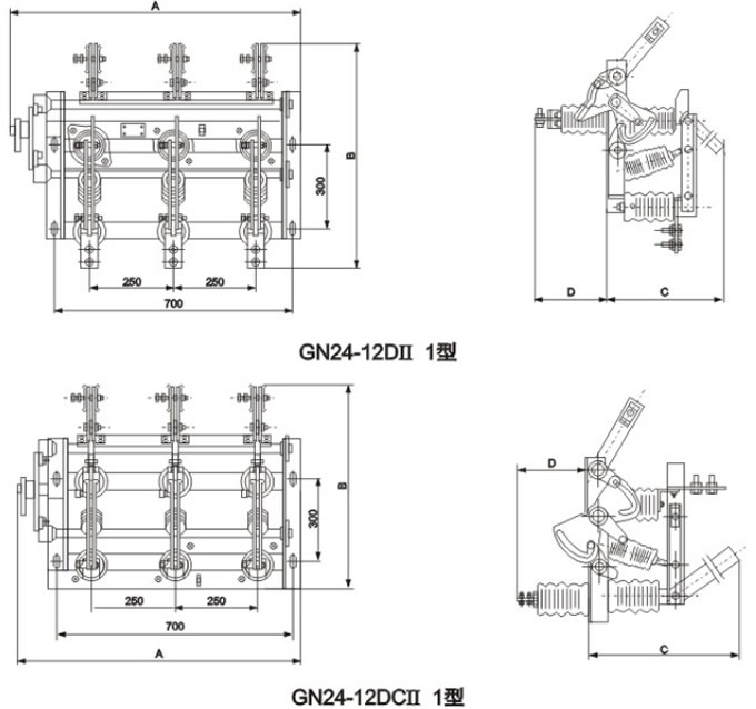 GN24-12D带接地隔离开关